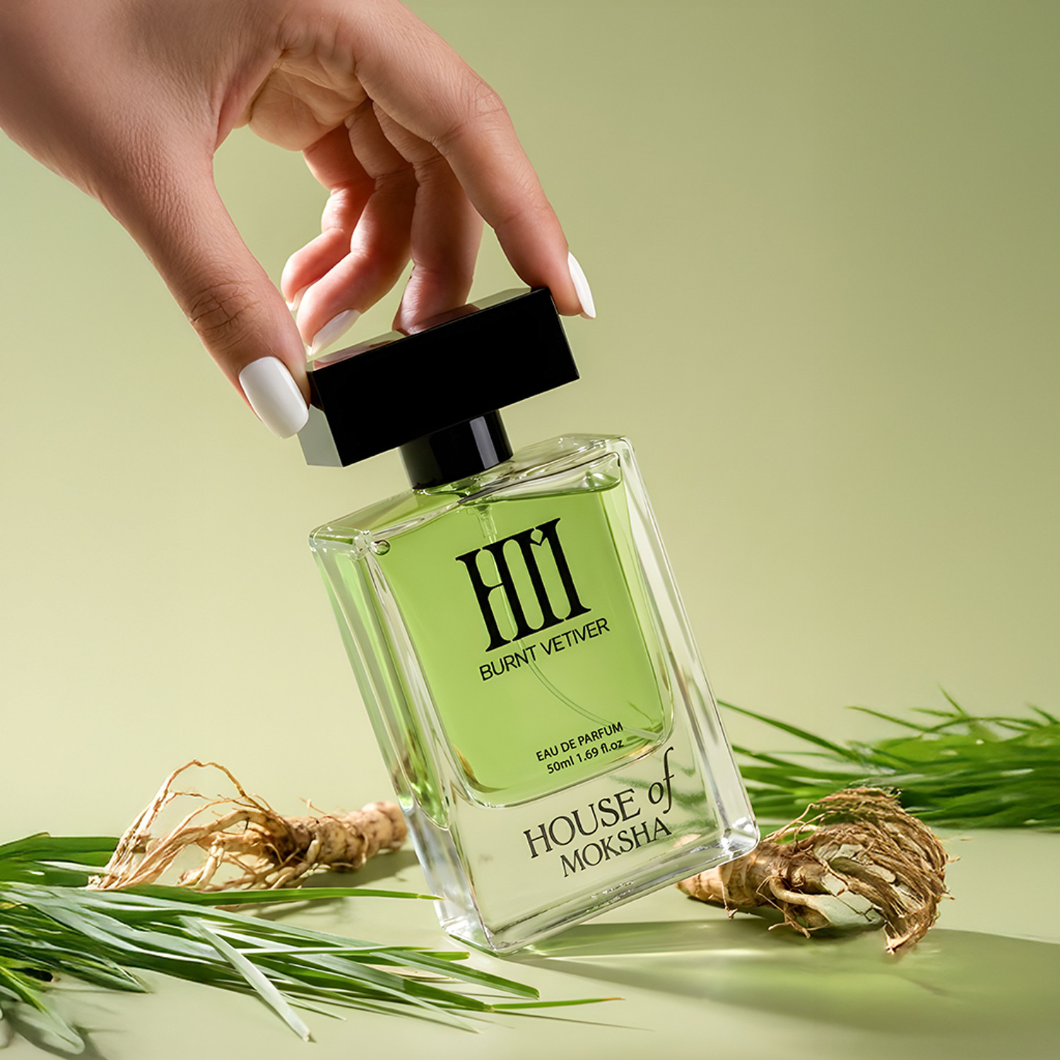 Image of HOM House of Moksha Burnt Vetiver Eau De Parfum - Unisex Perfume, 50ml | Perfume - 50 ml