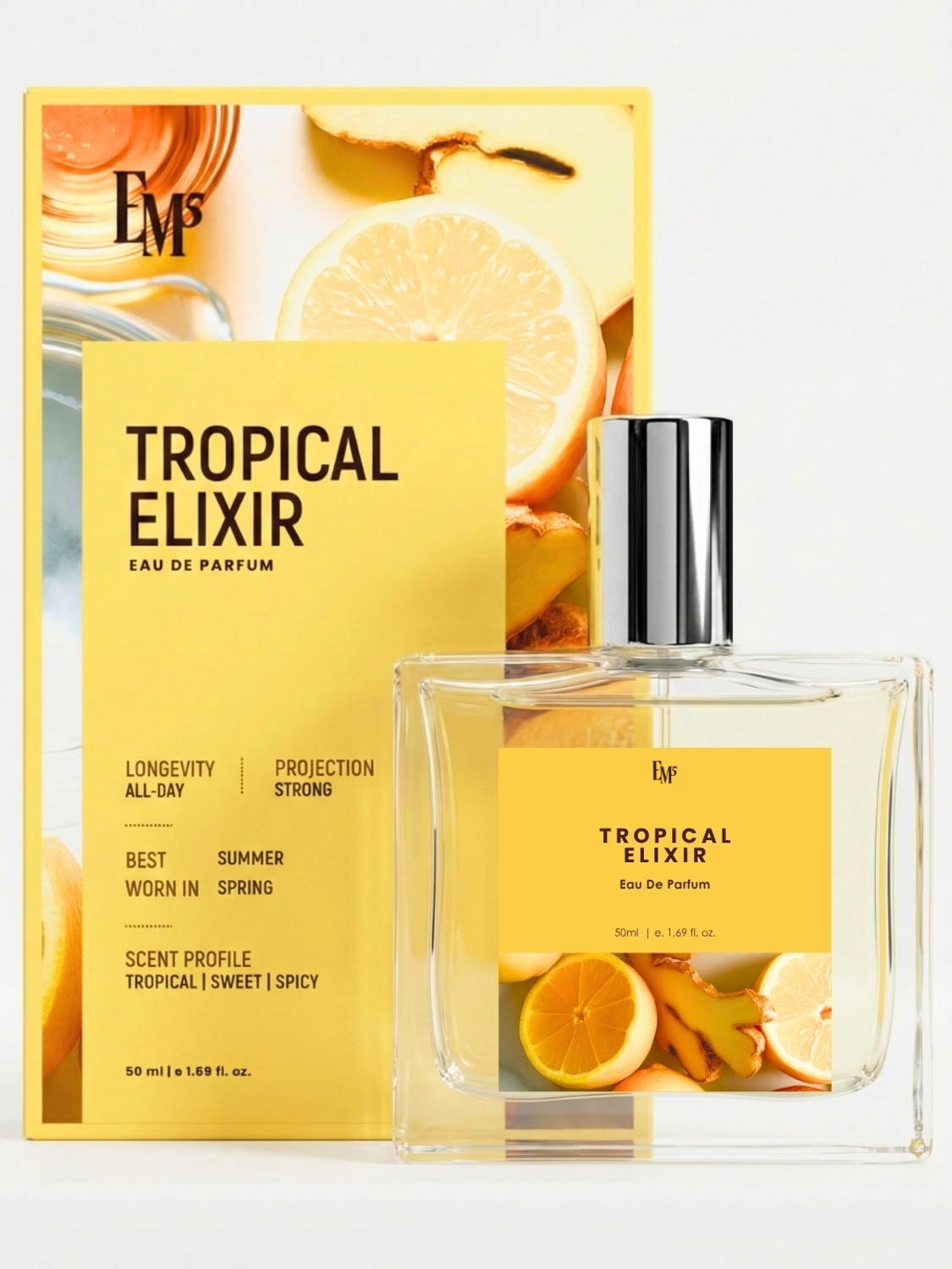 Em5 Tropical Elixir EDP Perfume for Women | Tropical, Sweet, Spicy Fragrance | Eau de Parfum  -  50 ml