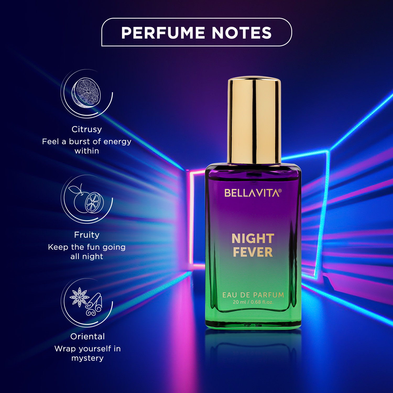 Image of BELLAVITA Ceo Man & Night Fever Long Lasting Perfume Combo for Men and Women Eau de Parfum - 40 ml