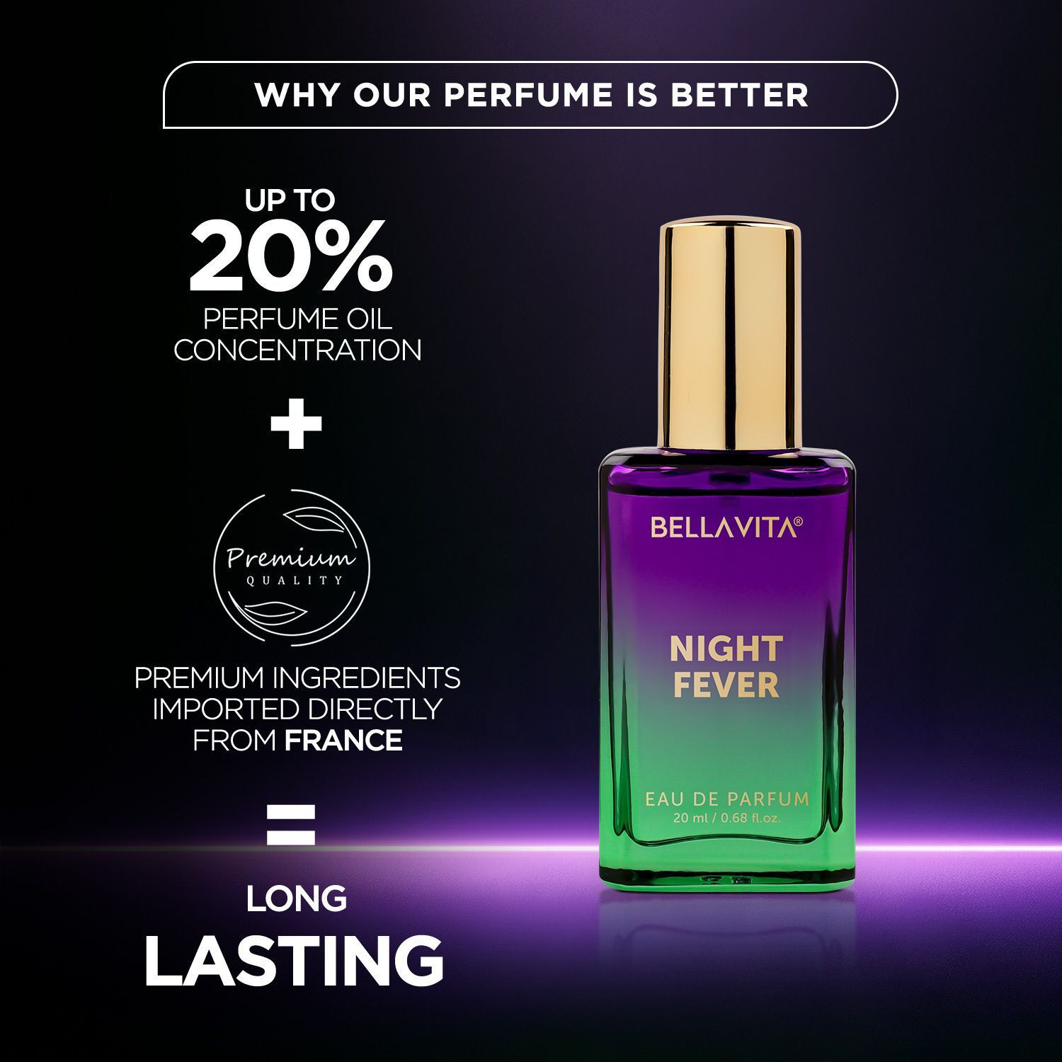 Image of BELLAVITA Night Fever & Ceo Man Long Lasting Perfume Combo for Men and Women Eau de Parfum - 40 ml