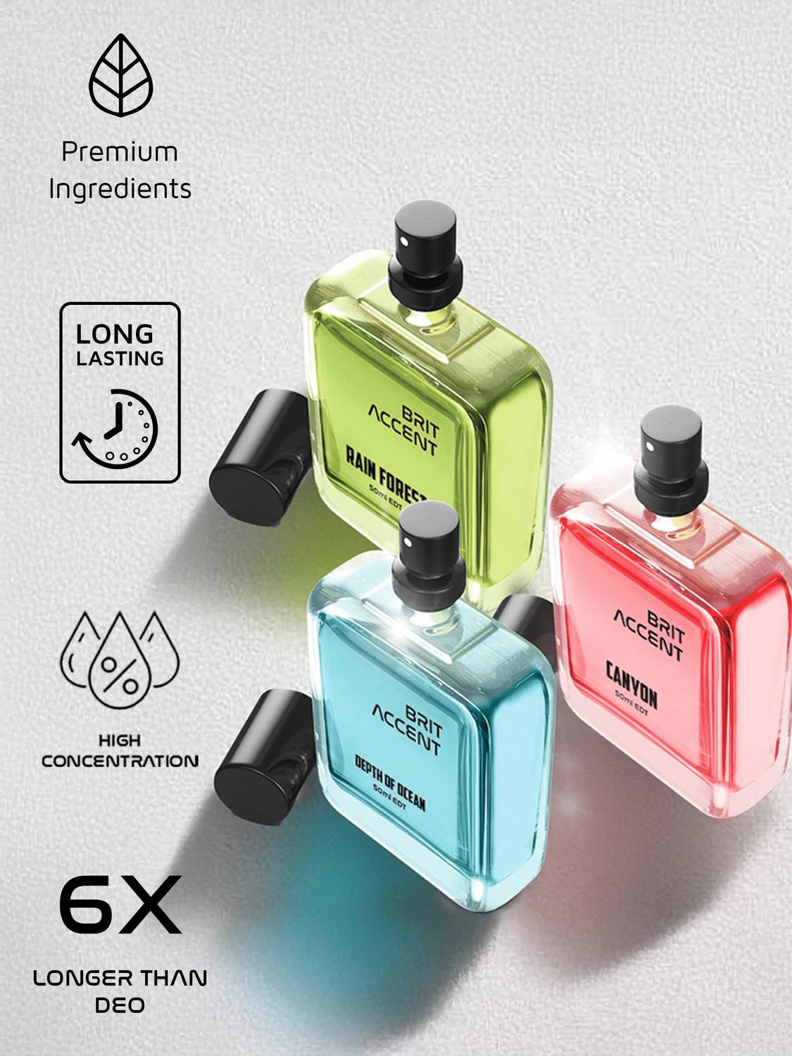 BRIT ACCENT Combo Pack of 3 150ml Pack of 3 · 150 ml (450 ml total) - Image 2