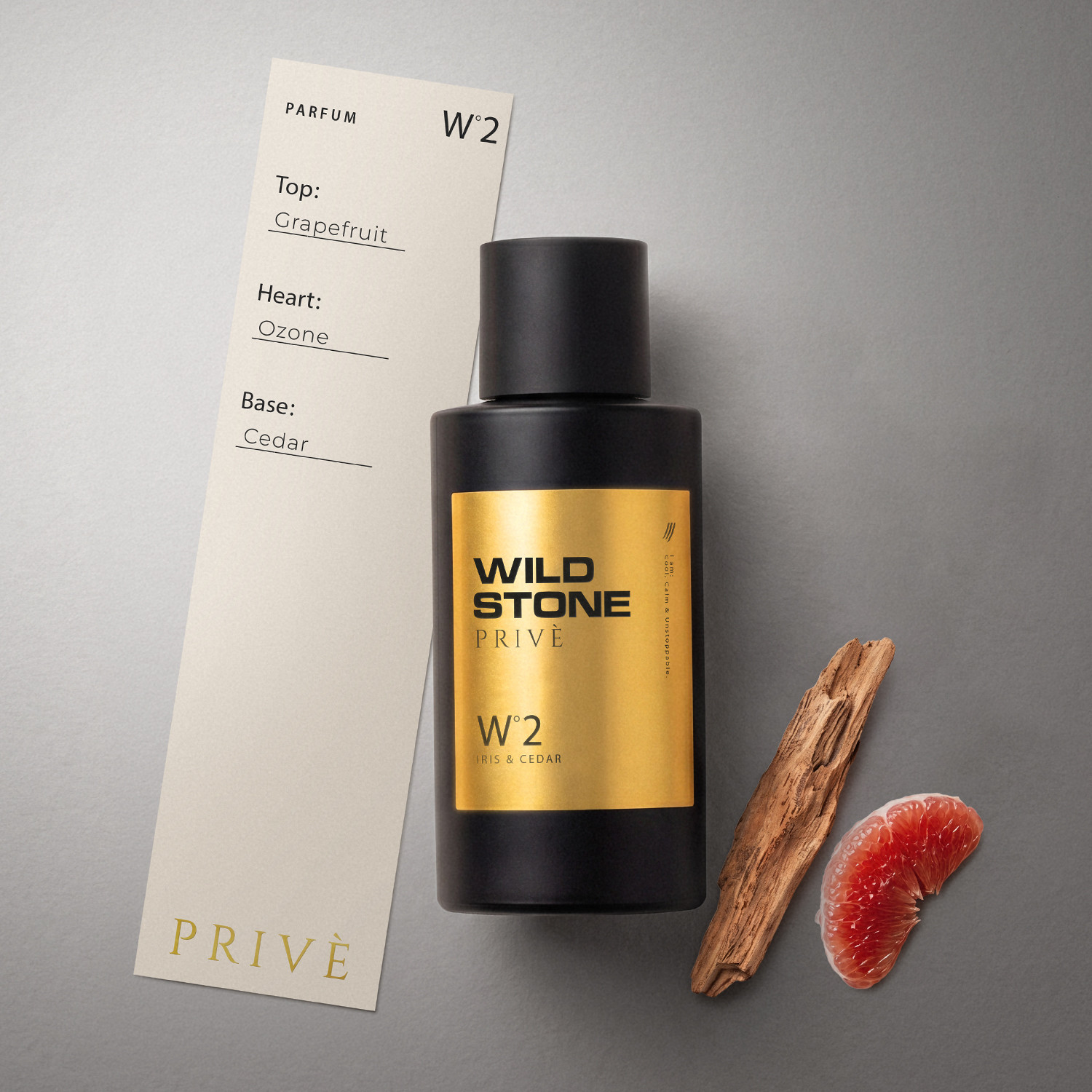 Image of Wild Stone PriveW2 Iris & Cedar Parfume, Luxury, Rich & Premium, Aquatic & Marine Fragrance Eau de Parfum - 100 ml
