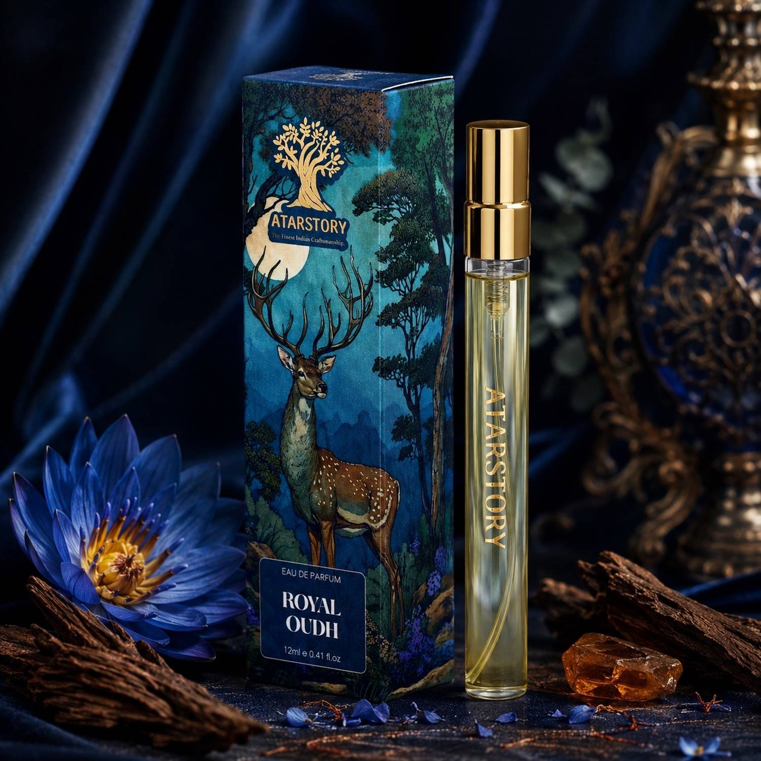 ATARSTORY Royal Oudh Eau de Perfume for Men & Women Long Lasting Scent Perfect Gifting Perfume  -  11.97 ml