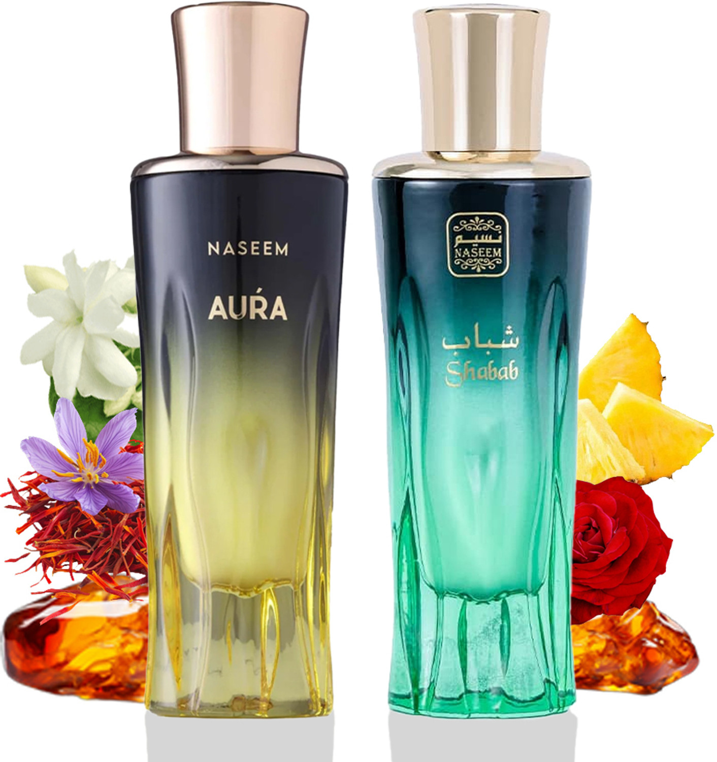 Image of NASEEM Shabab Aqua & Aura Aqua Perfume for Unisex | Alcohol-Free, Long-Lasting Eau de Parfum - 160 ml (For Men & Women)