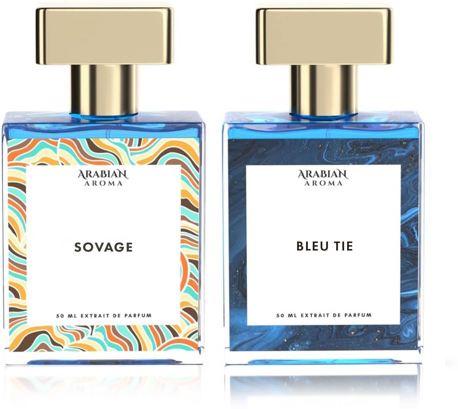 Arabian Aroma Sovage & Bleu Tie Perfume Combo For Men, Long Lasting & Luxury Fragrance Extrait De Parfum - 100 ml