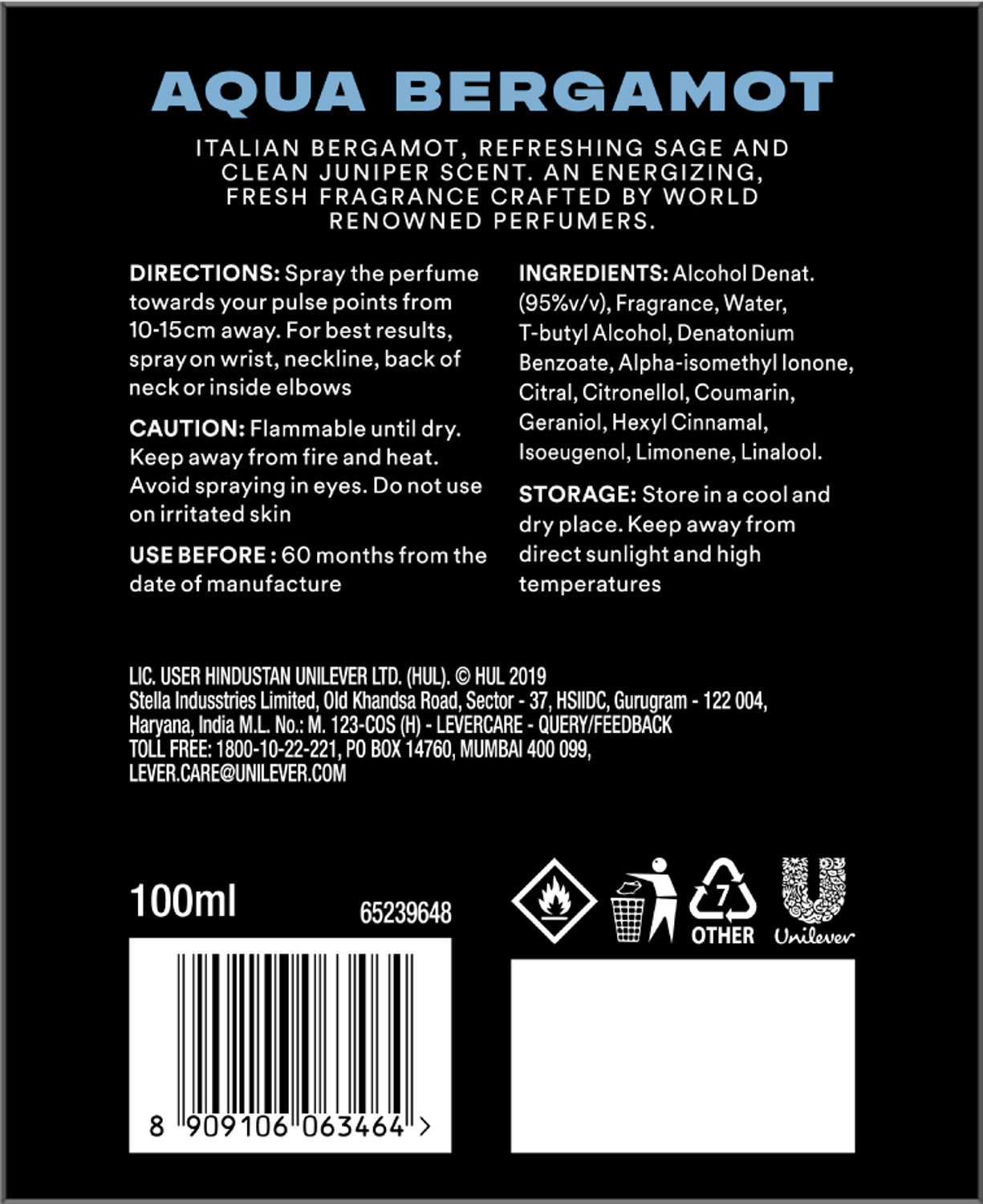 Image of AXE Fresh Perfume for Men Aqua Bergamot Fragrance 12Hr Long Lasting Eau de Parfum - 100 ml