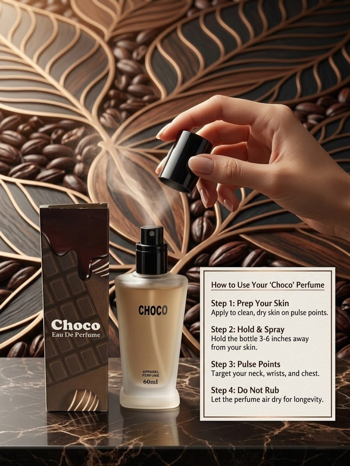 Image of LUXMODE Choco Romantic Chocolate Perfume For Men Women Eau de Parfum - 60 ml