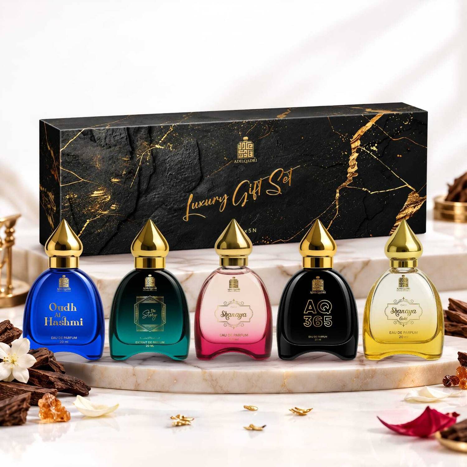 Adilqadri Luxury Perfume Gift Set Pack of 5 · 20 ml (100 ml total) - Image 1