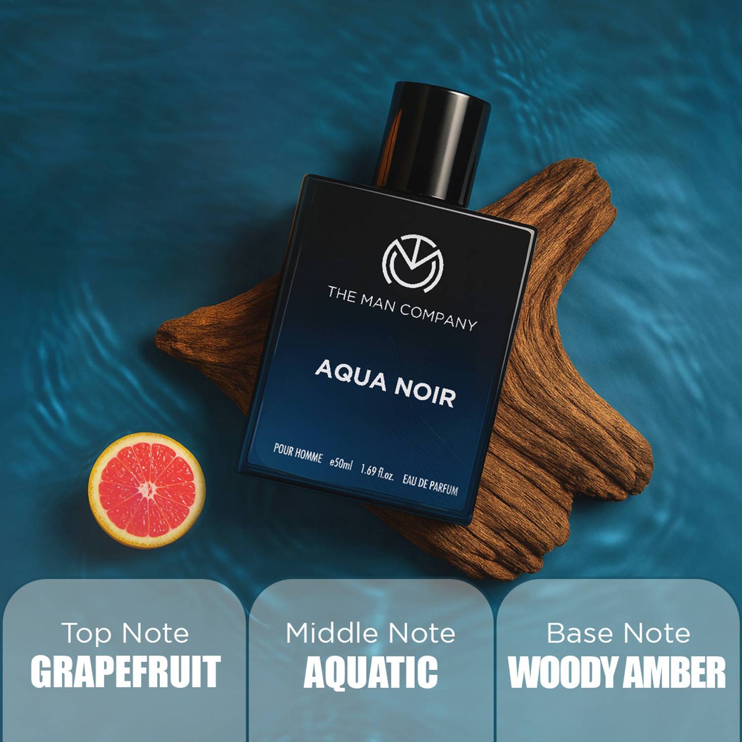 THE MAN COMPANY Aqua Noir + Black EDT Perfume Twin Set 50ml - Image 3