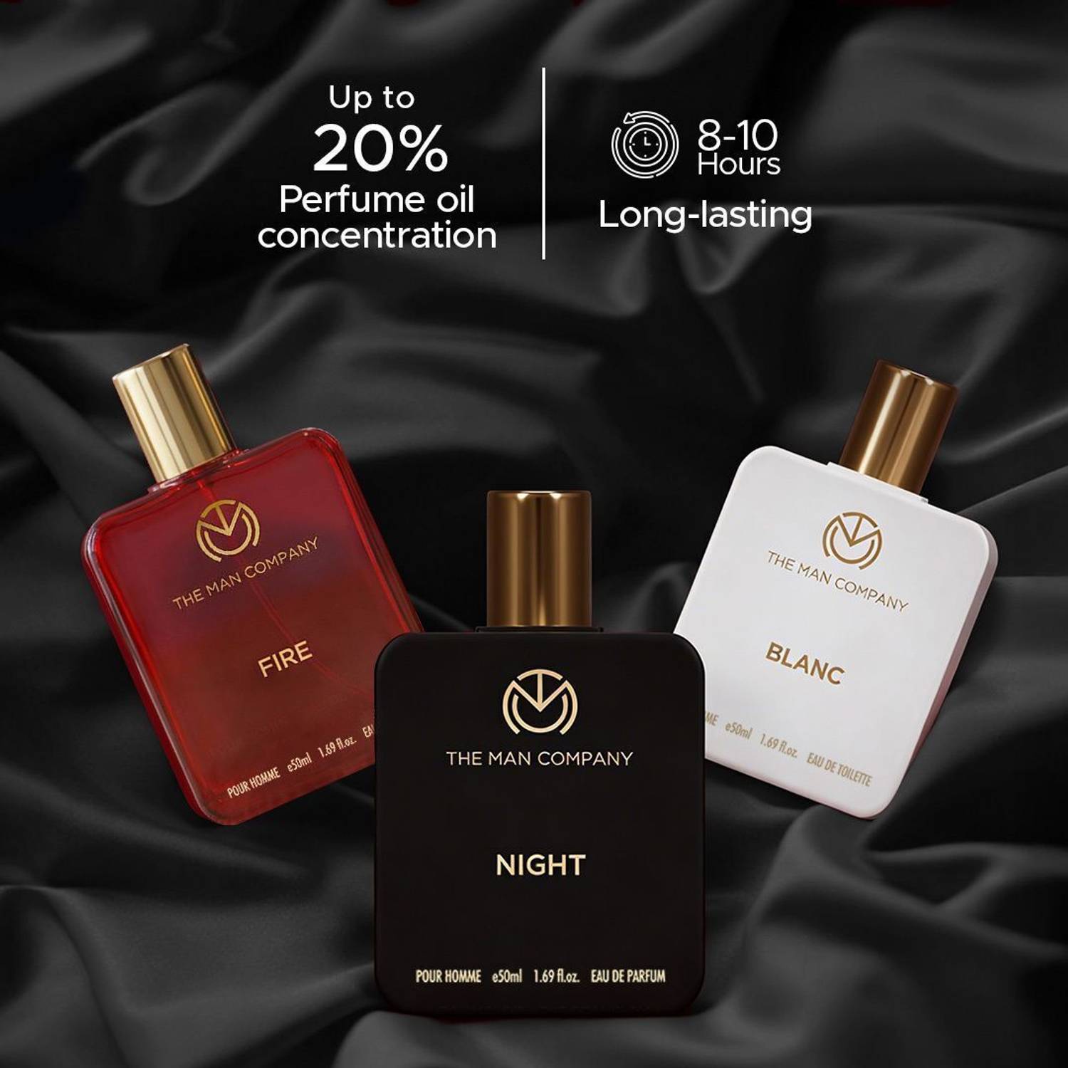 The Man Company Fire, Night, Blanc Pack of 3 · 50 ml (150 ml total) - Image 3