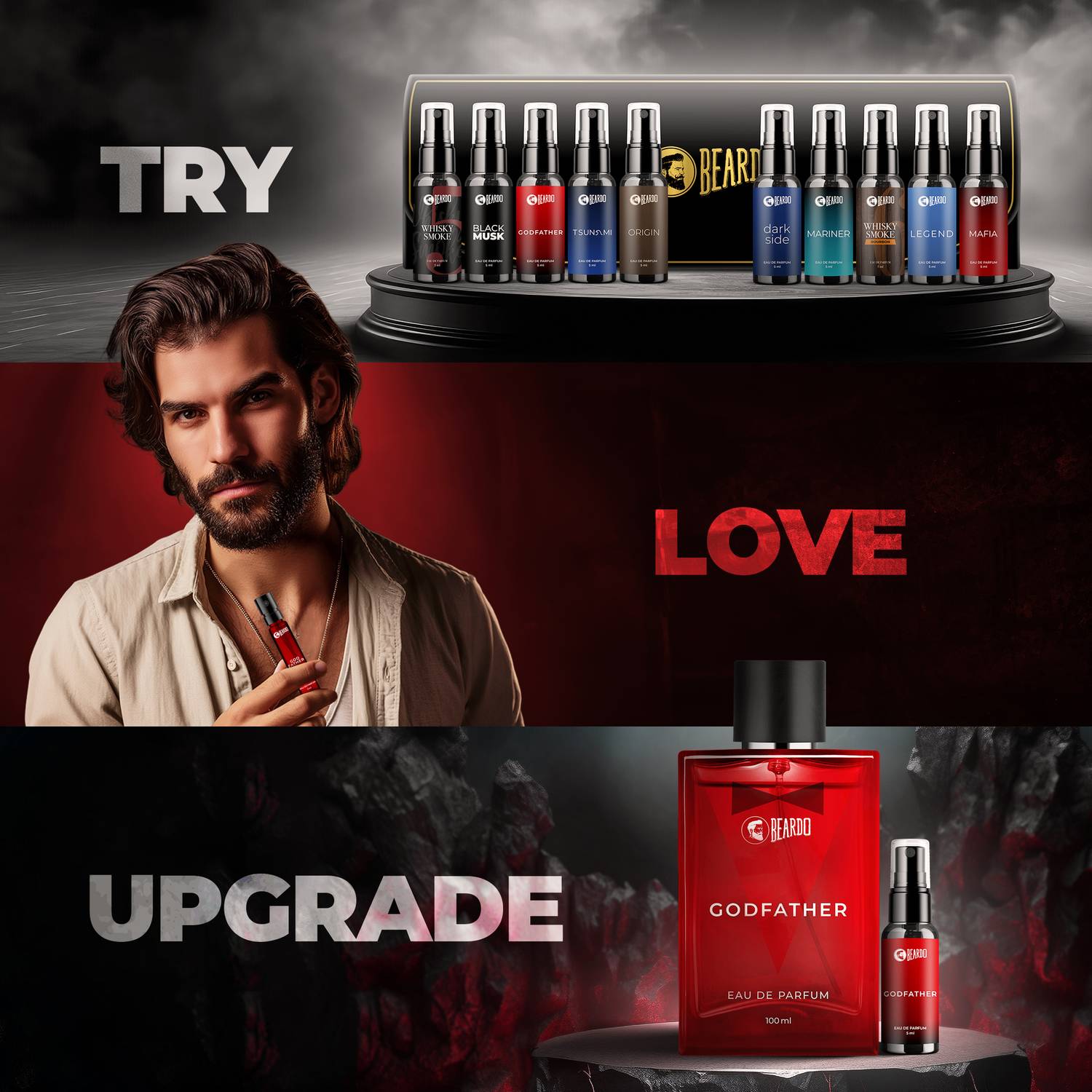 BEARDO Perfume Trial Kit 10 x 5 ml Pack of 10 · 5 ml (50 ml total) - Image 3