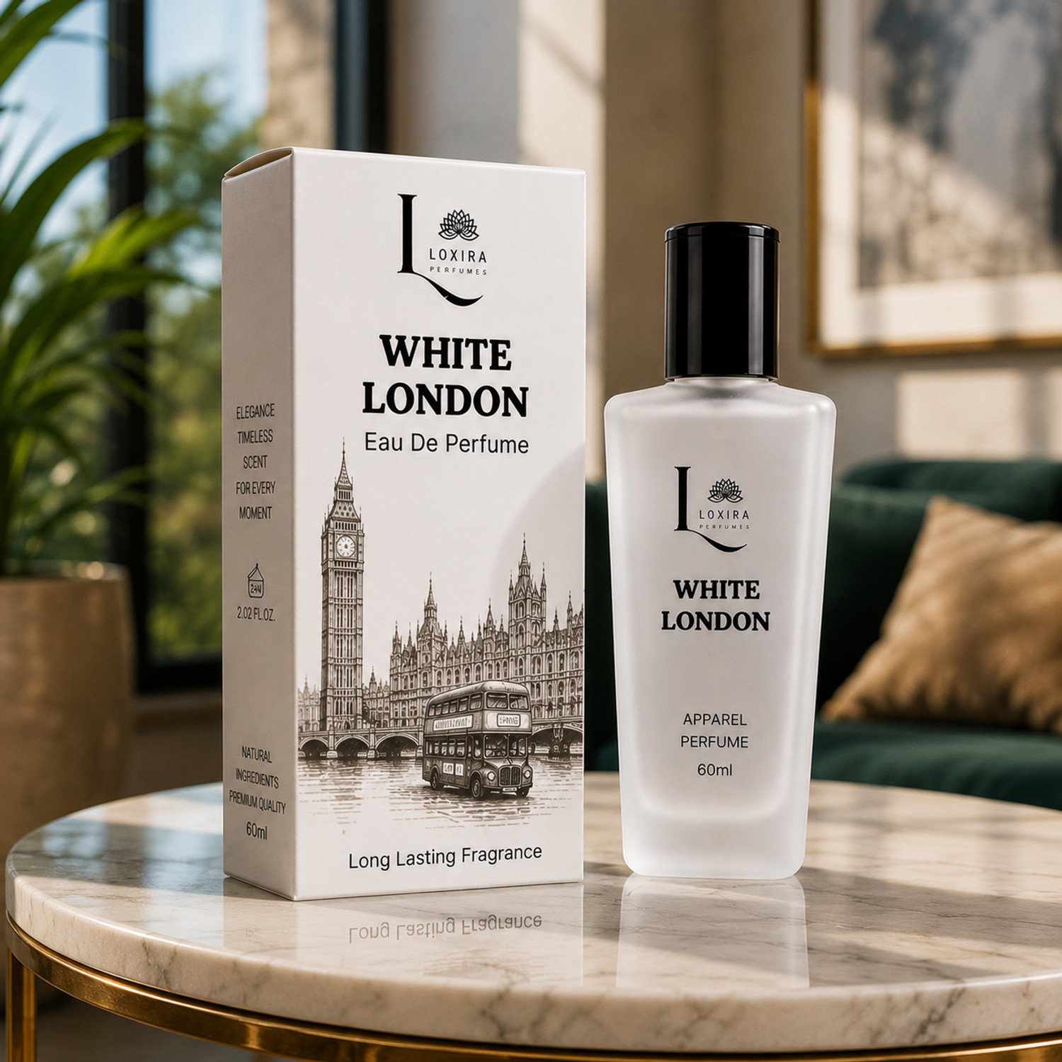 Image of Loxira White London Perfume 60ml Strong Perfume for Men Women Premium Eau de Parfum - 60 ml (For Men & Women)