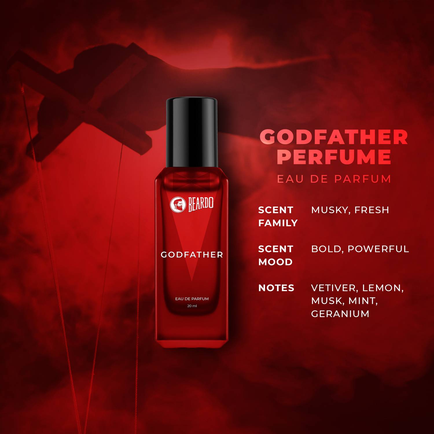 BEARDO Godfather & Whisky Smoke EDP 40 ml - Image 5