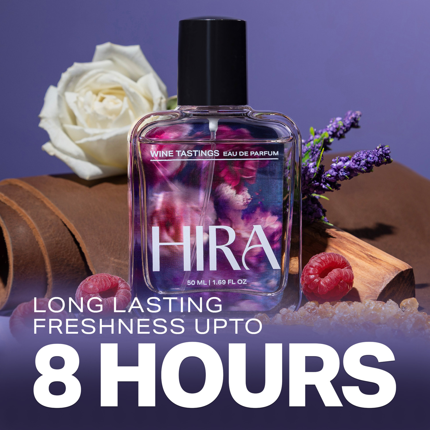 Image of HIRA Wine Tastings Perfume | Rose & Oudh Scent|Long Lasting Fragrance|Gifts Eau de Parfum - 50 ml