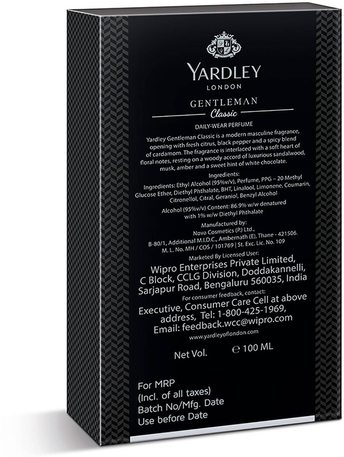 Yardley Gentleman Classic 100 ml Perfume - Image 3