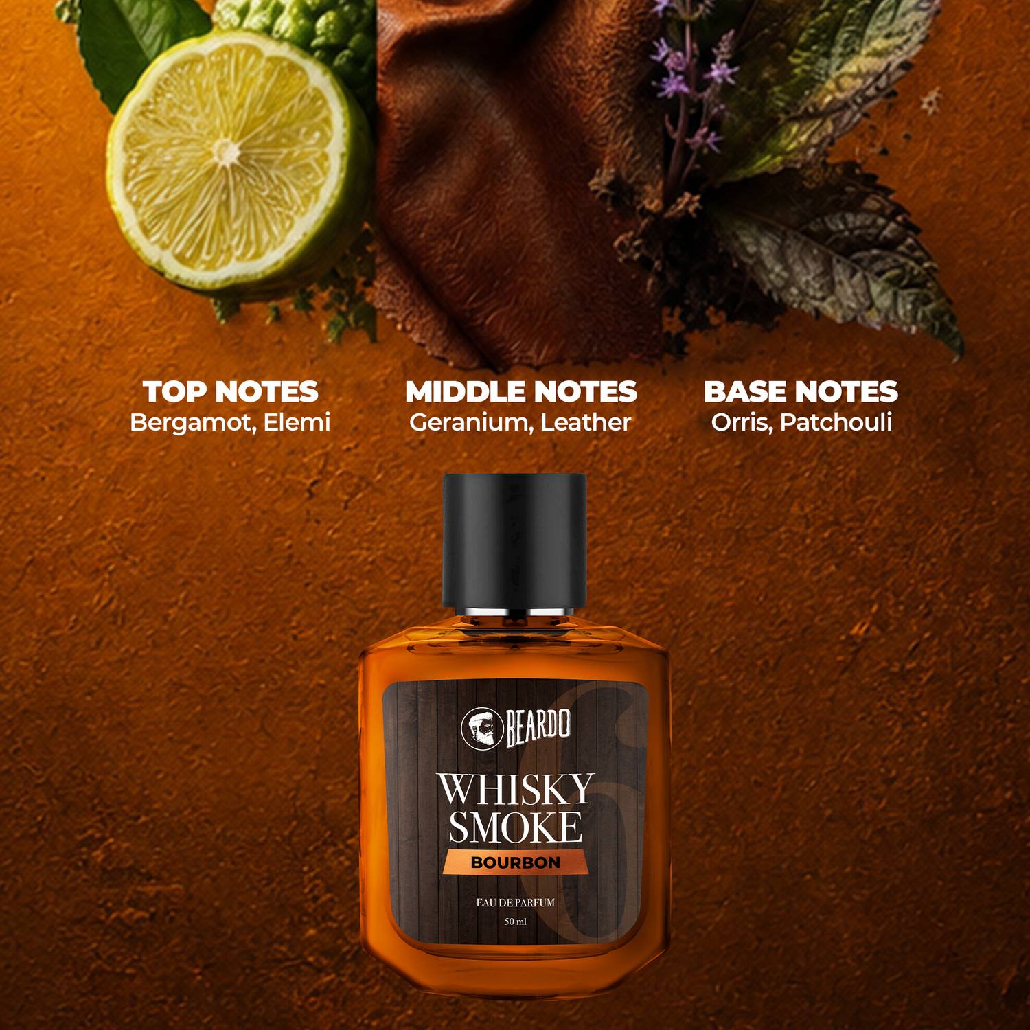 BEARDO Whisky Smoke Bourbon Perfume EDP 50 ml - Image 3