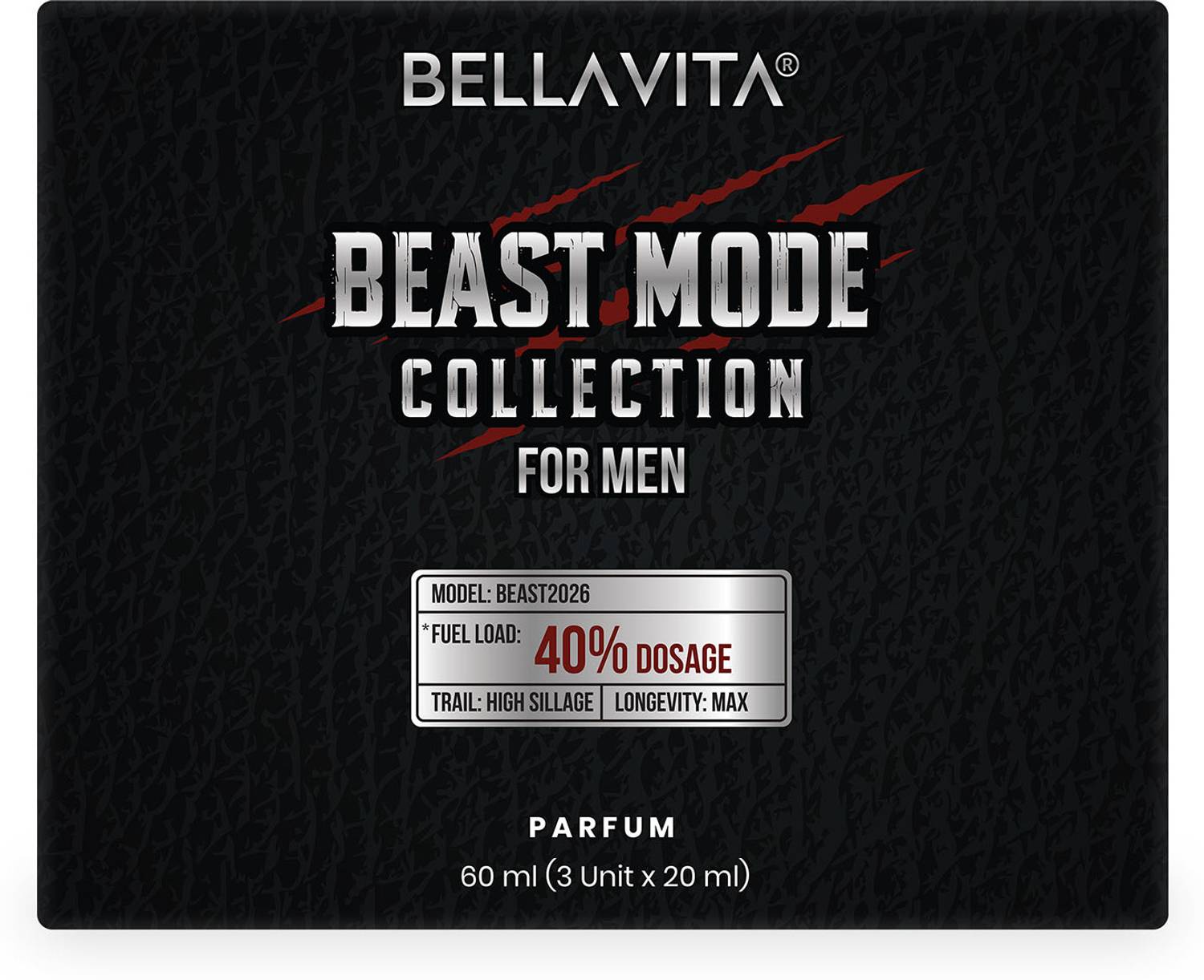 BELLAVITA Beast Mode Perfume Pack of 3 · 20 ml (60 ml total) - Image 3