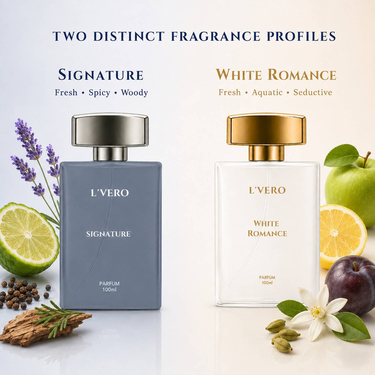 L'vero Signature & White Romance Parfum for Men 200ml - Image 2