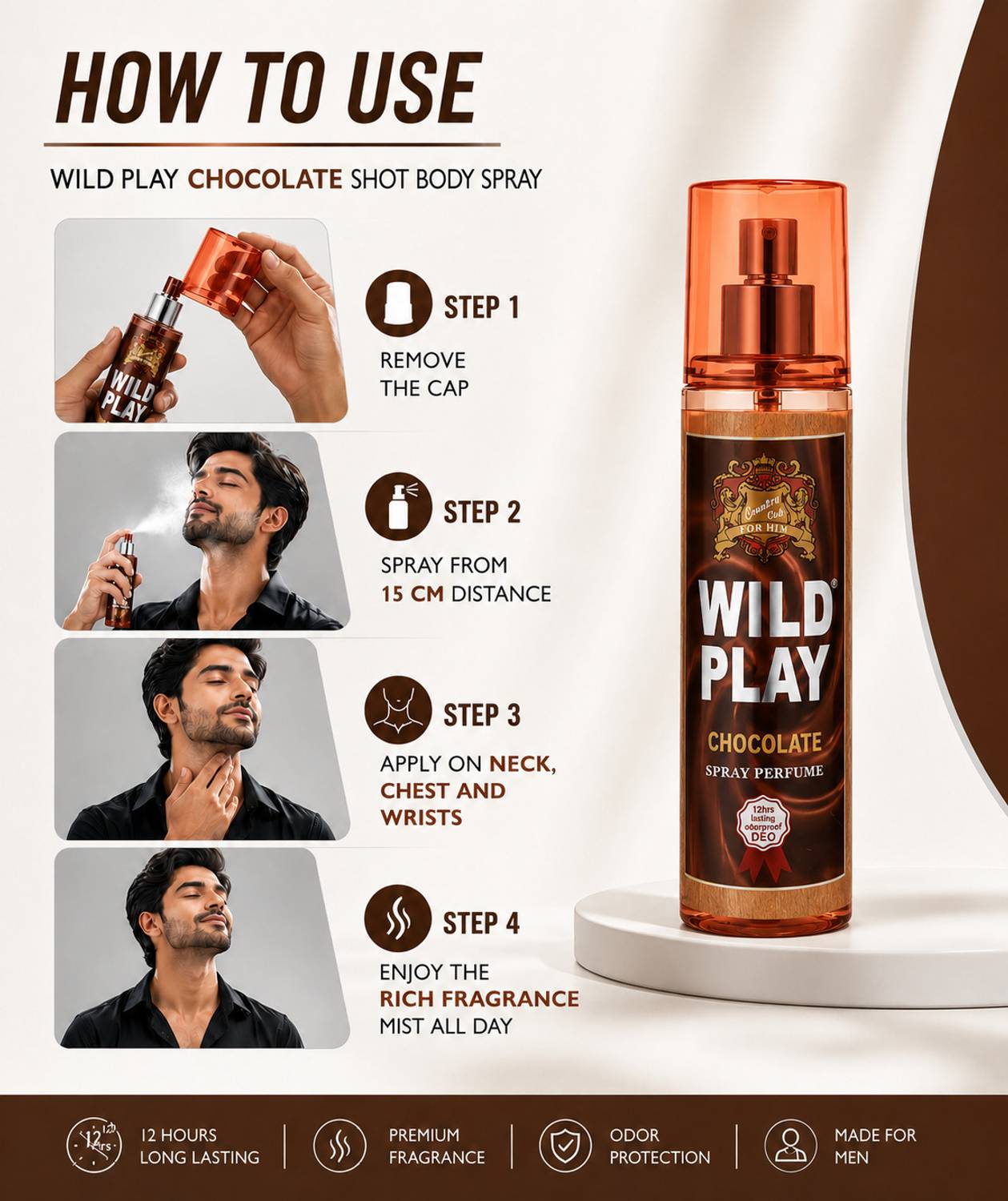 Wildplay 125ml Chocolate Spray Perfume - Image 5