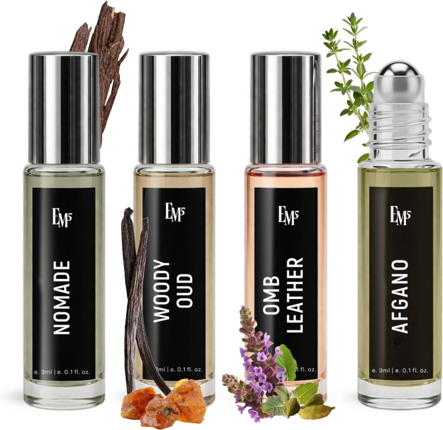 Em5 Men's Roll-On Attar Set of 4, 12 Pack of 4 · 12 ml (48 ml total)