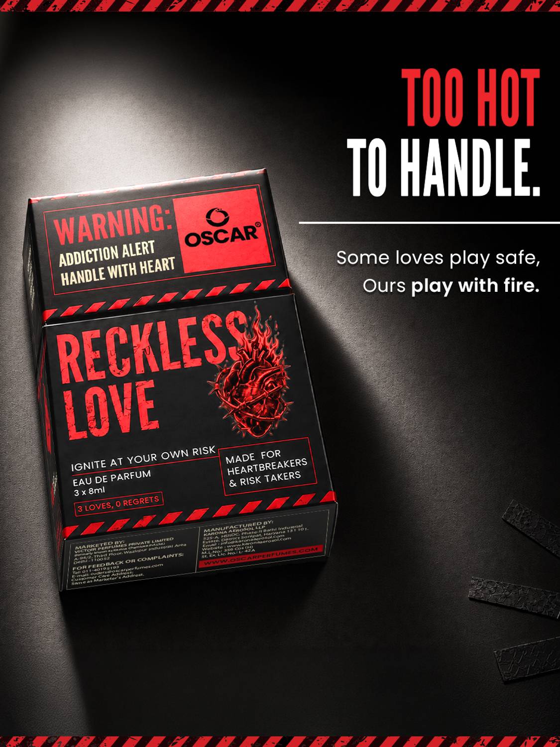 OSCAR Reckless Love Perfume 3 in 1 Pack of 3 · 8 ml (24 ml total) - Image 2