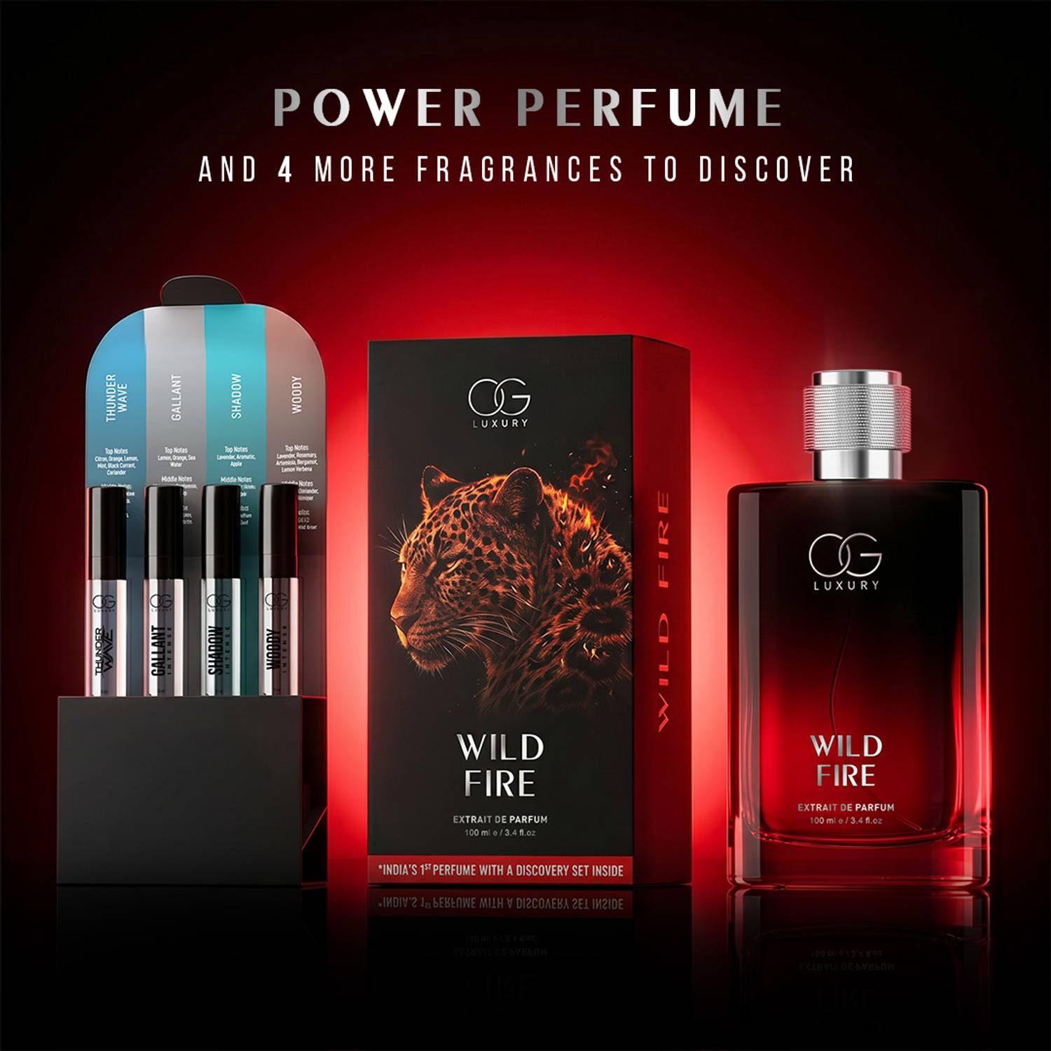 OG LUXURY Wild Fire 12ml Discovery Set Pack of 4 · 3 ml (12 ml total) - Image 2