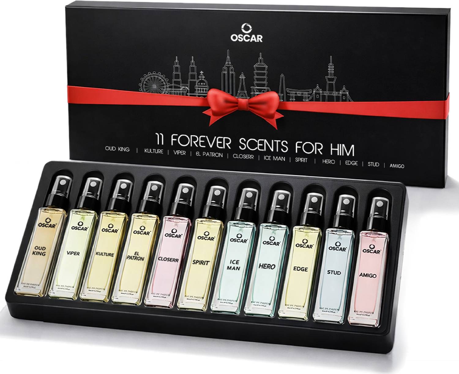 OSCAR 11 Forever Scents For Him (Pack of 11) Perfume Gift Set | Strong & Long Lasting Eau de Parfum - 88 ml