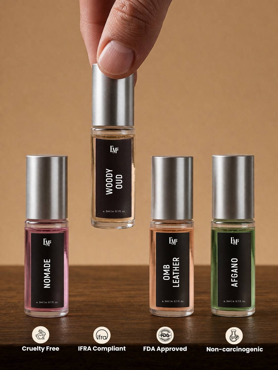 Em5 Men's Roll-On Attar Set of 4, 12 Pack of 4 · 12 ml (48 ml total) - Image 4