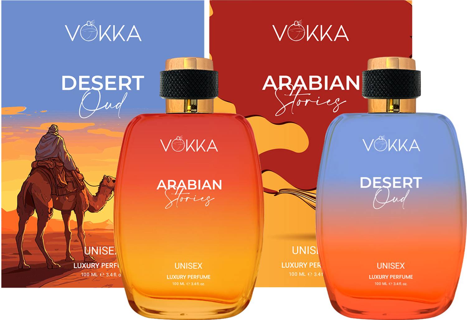 VOKKA Desert Oud & Arabian Stories Pack of 2 · 100 ml (200 ml total)