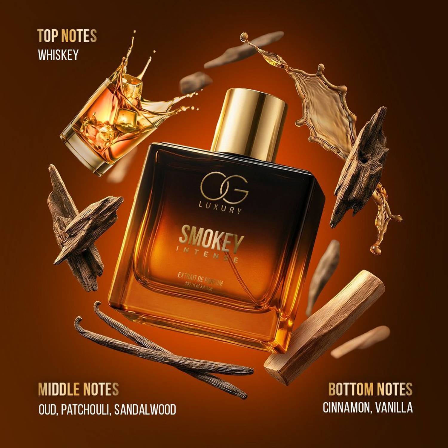 OG LUXURY Smokey Intense Whiskey Perfume 100 ml - Image 3