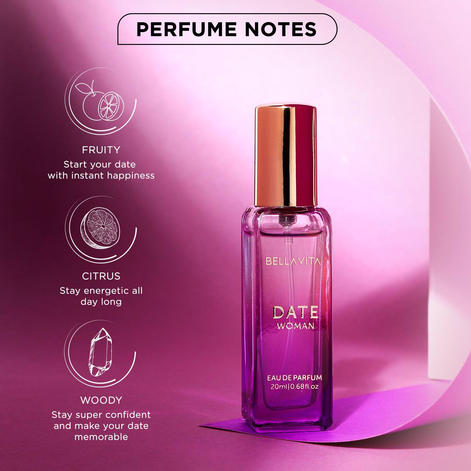 BELLAVITA DATE Women Perfume 20 ml - Image 3