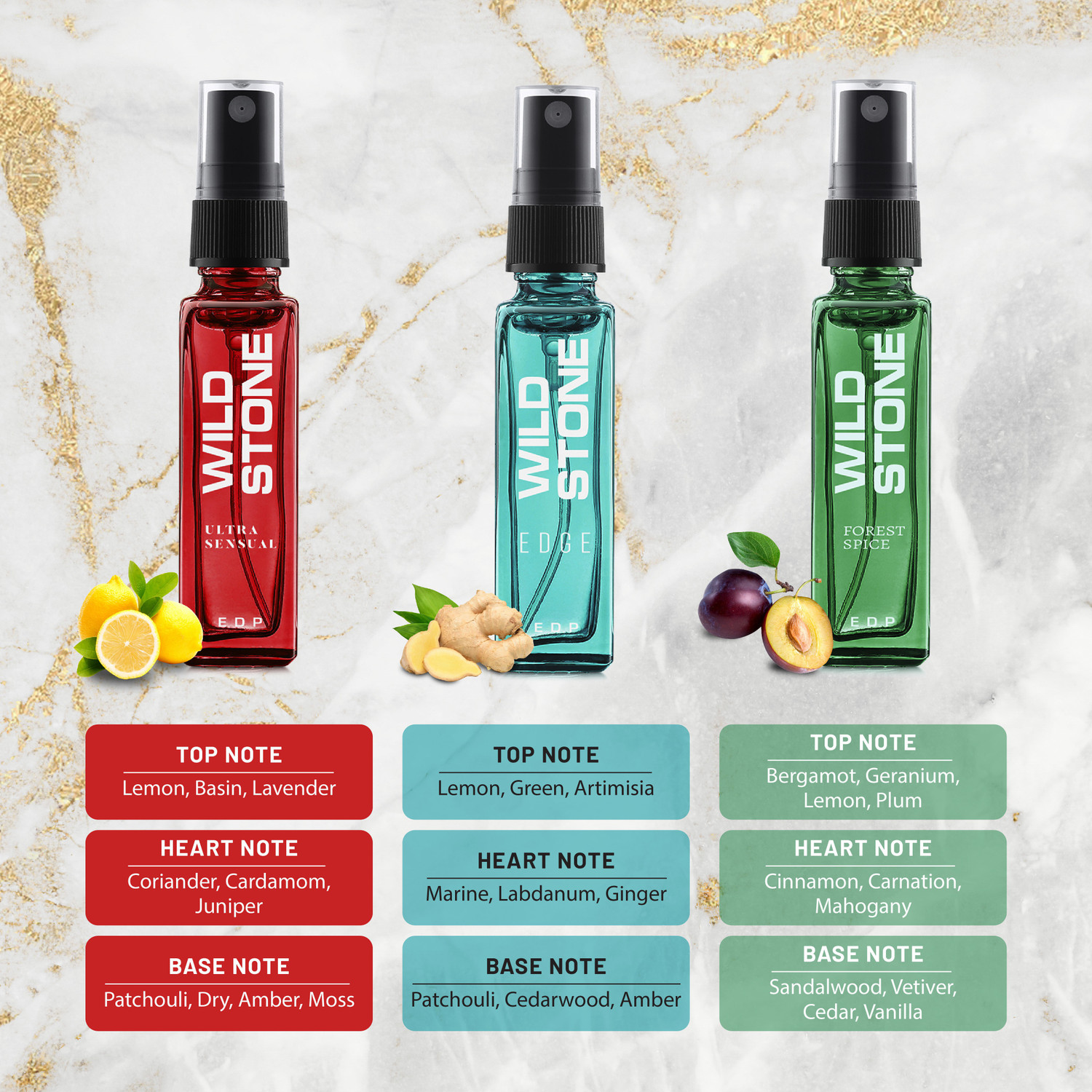 Image of Wild Stone Perfume Gift Set of 6 Unique Fragrances (8 ml each) Perfume - 48 ml