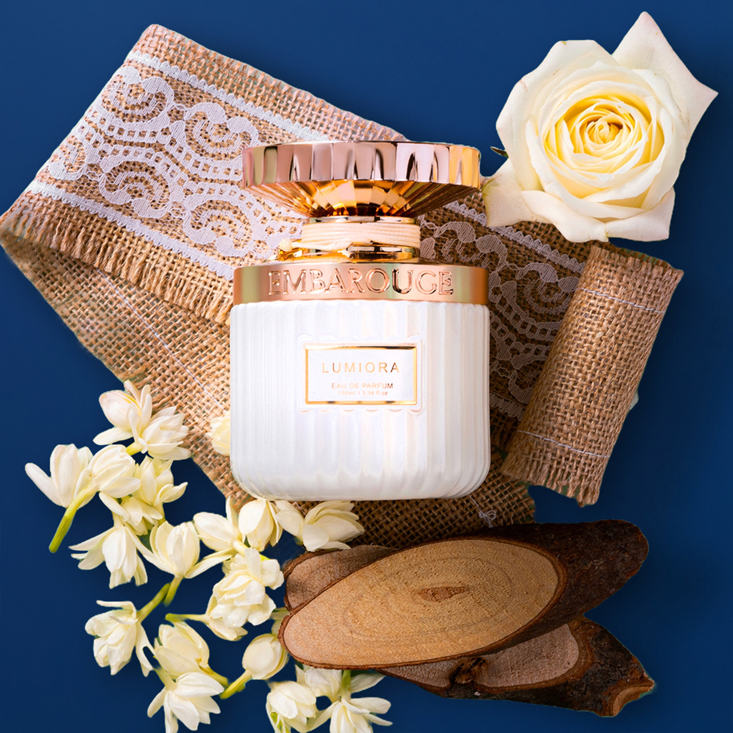 Image of Embarouge Lumiora Long Lasting Dubai Perfume |Floral, Oud & Woody Jasmine Fragrance Eau de Parfum - 100 ml