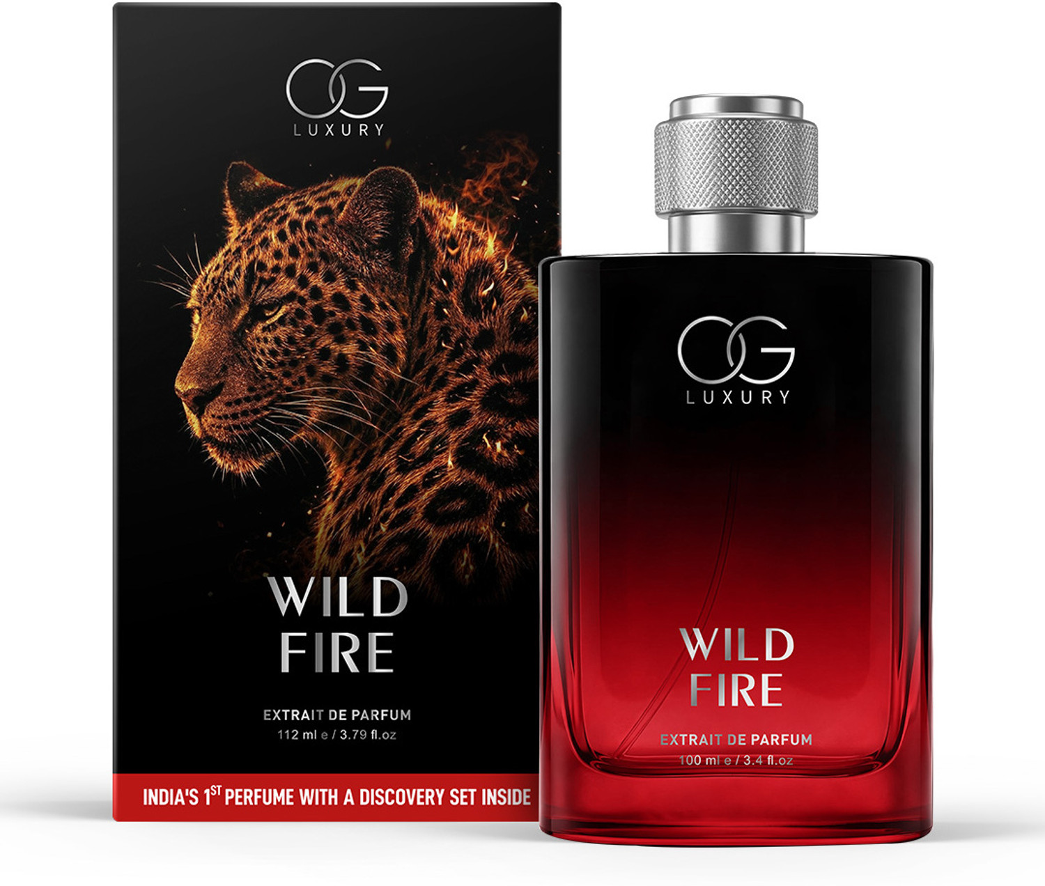 Image of OG LUXURY Wild Fire | India's First Perfume with Discovery Set Inside(4x3ml) | Extrait De Parfum - 112 ml