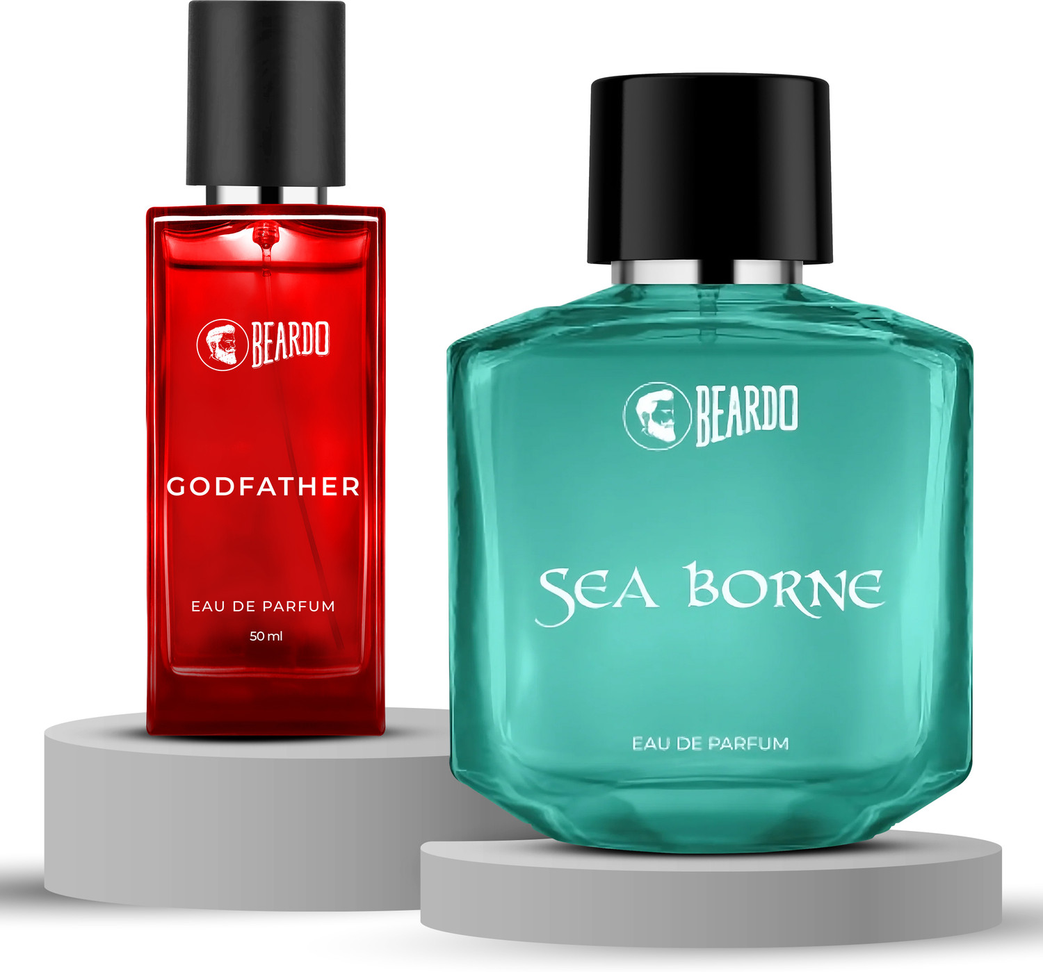 Image of BEARDO Sea Borne & Godfather Perfume For Men | Fresh, Citrus, Woody | (Combo of 2) Eau de Parfum - 100 ml