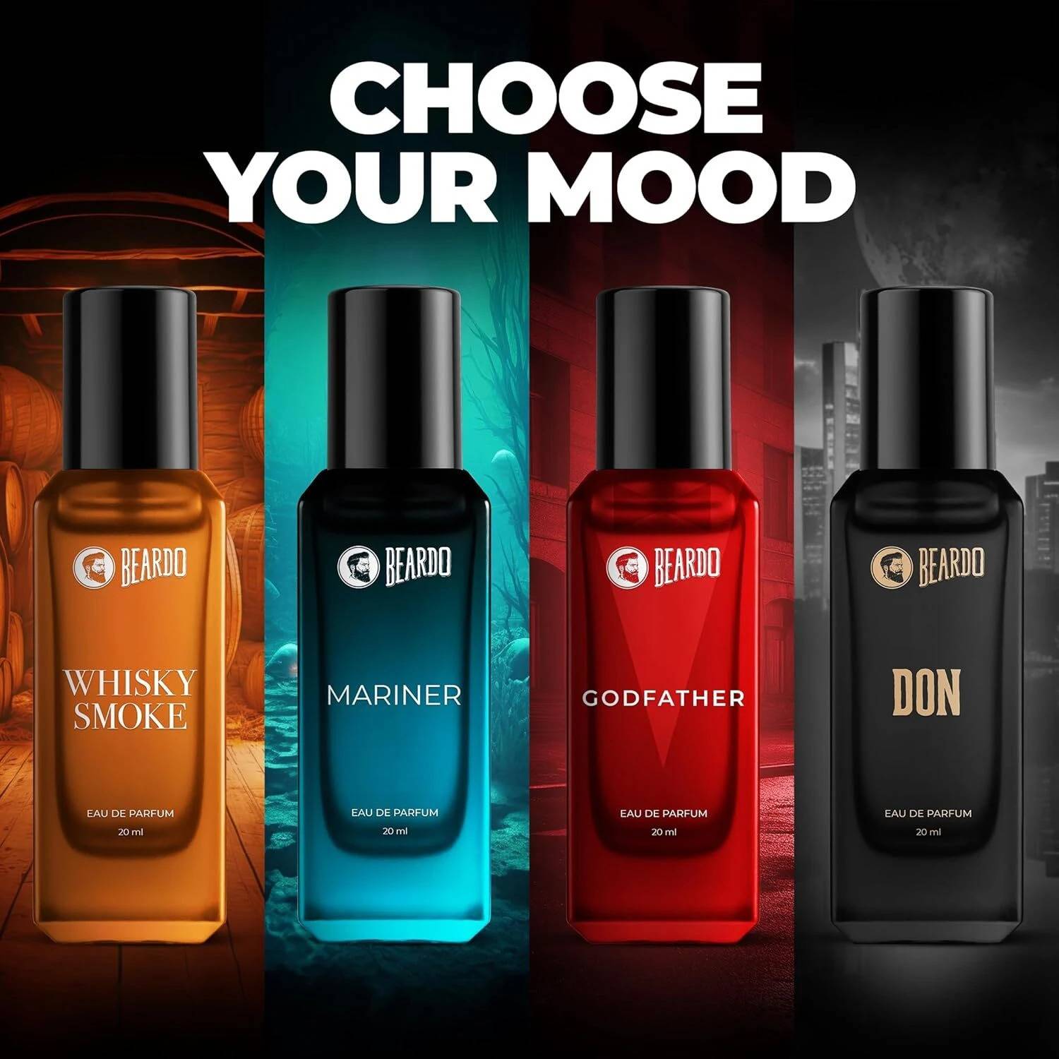 BEARDO Bestseller Whisky Smoke, Mariner, Don & Godfather Perfume 80 ml - Image 4