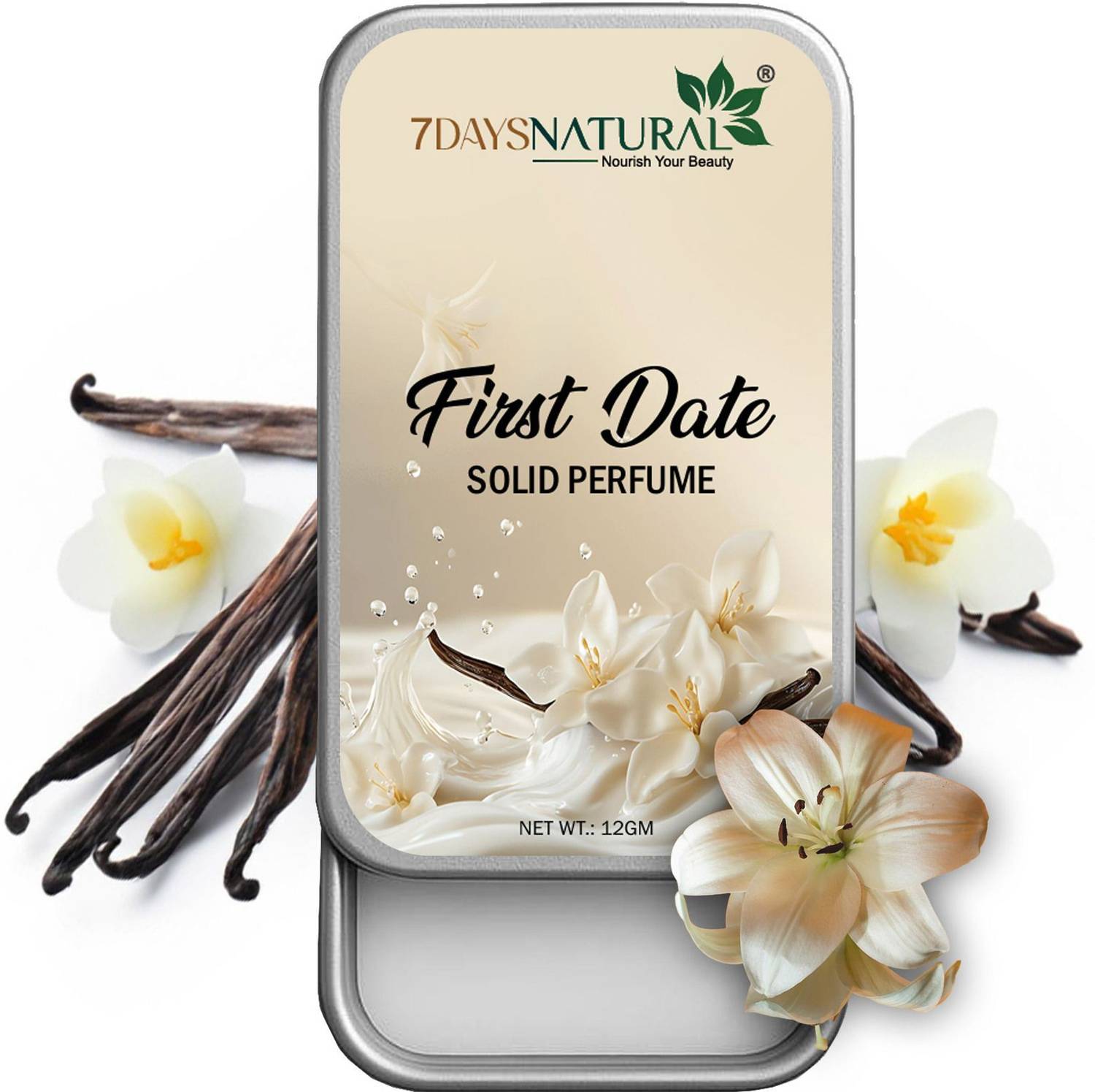 7days natural First Date Solid Perfumes | Alcohol Free Strawberry Strong Lasting Fragrance Perfume - 12 ml