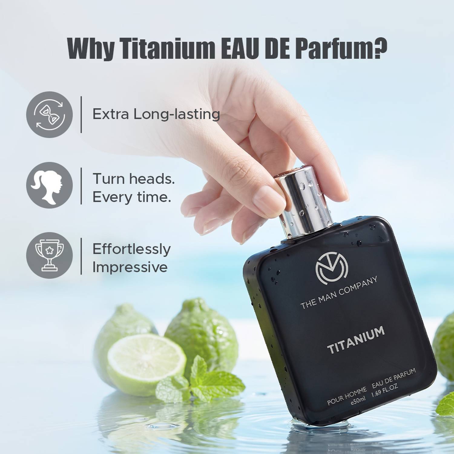 THE MAN COMPANY Titanium Perfume 50 ml - Image 3