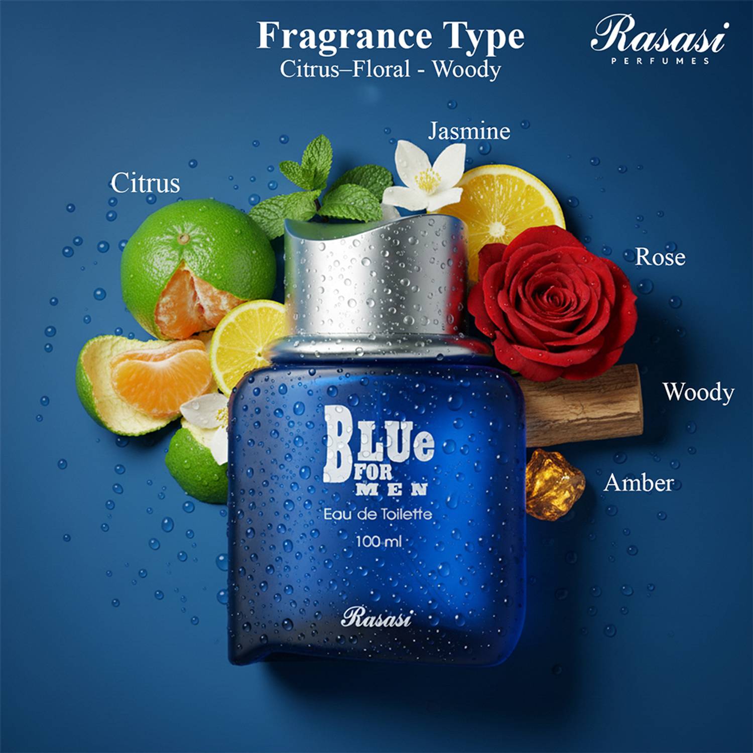 RASASI Blue For Men Eau de Toilette - 100 ml - Image 3
