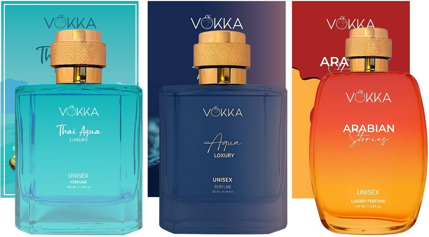 VOKKA Thai Aqua Perfume 300ml (Pack Pack of 3 · 100 ml (300 ml total) - Image 1