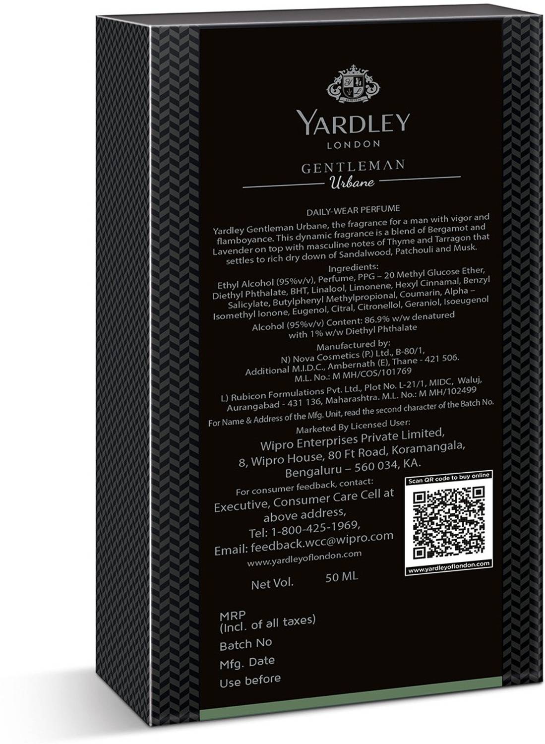 Yardley London Gentleman Urbane Perfume 50ml - Image 3