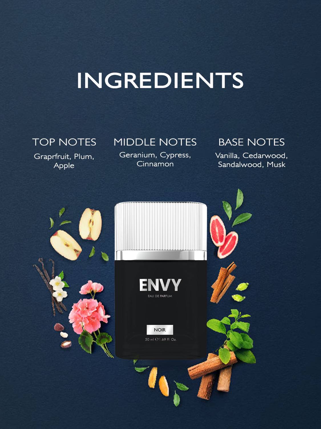 Envy Men Noir Eau de Parfum 50ml - Image 4