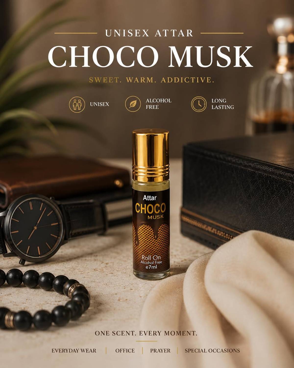 FORMLESS Choco Musk Roll on Attar Perfume 7 ml - Image 5