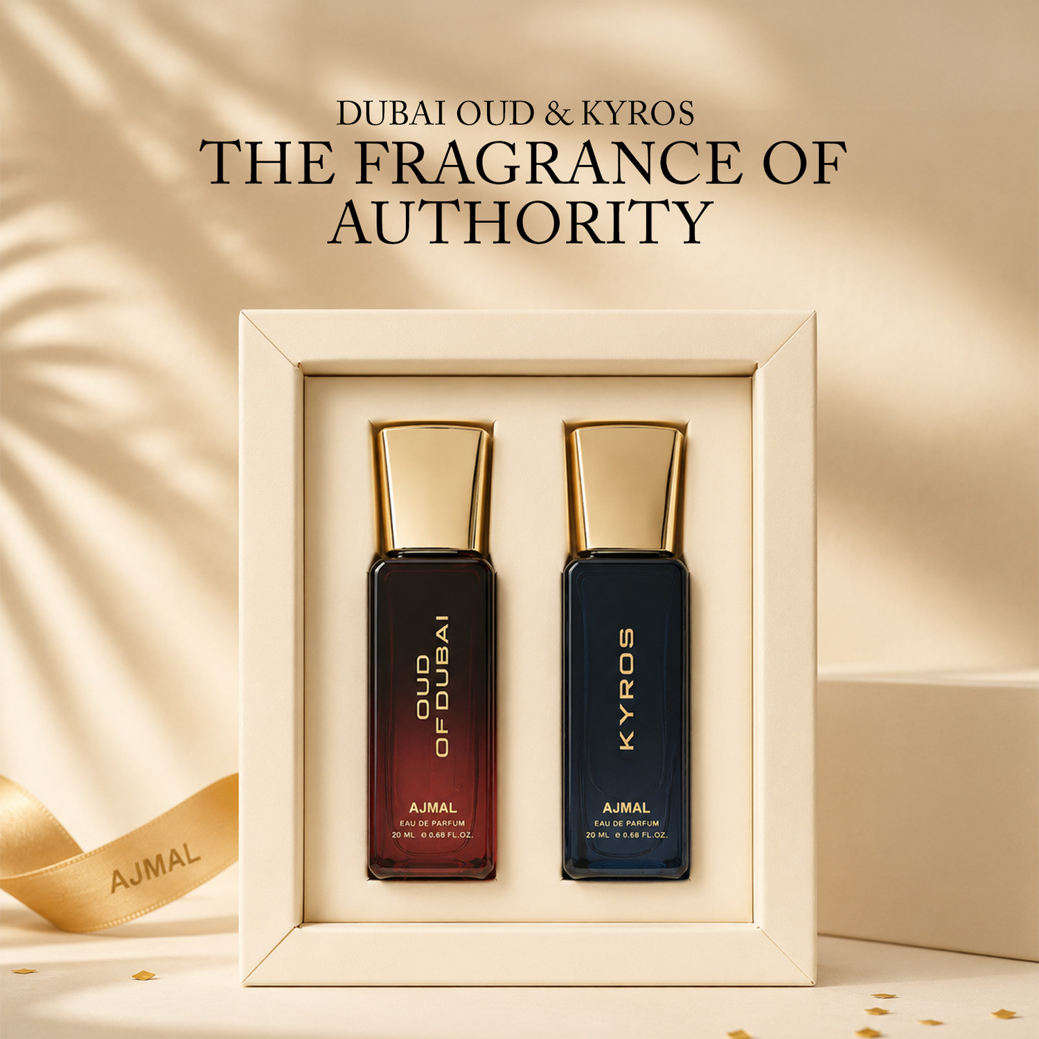 Image of Ajmal Oud of Dubai & Kyros Luxury Perfume Gift Set Oud Woody Musk Premium Collection Eau de Parfum - 40 ml