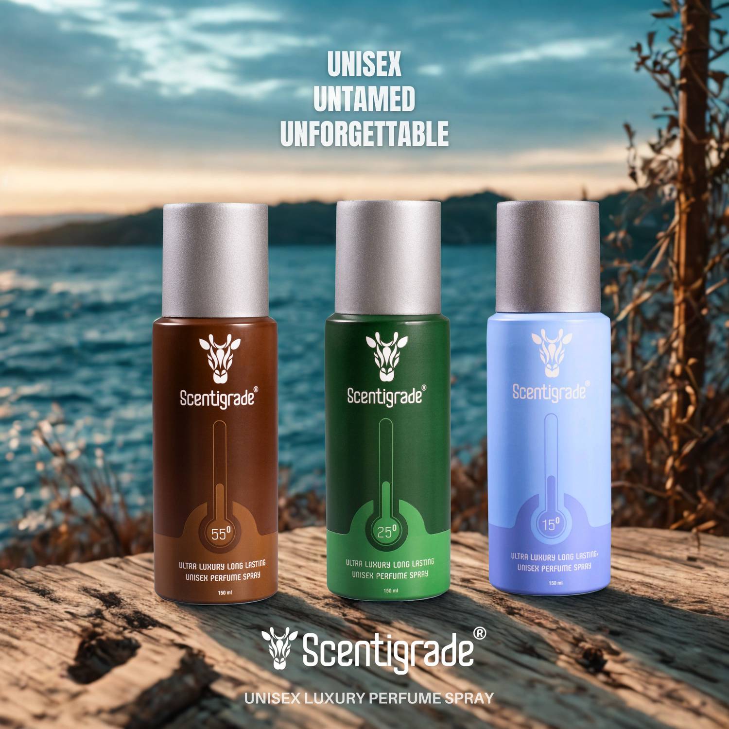 Scentigrade TrioPack(15°+25°+55°)|Unisex Luxury Perfume Body Spra... more