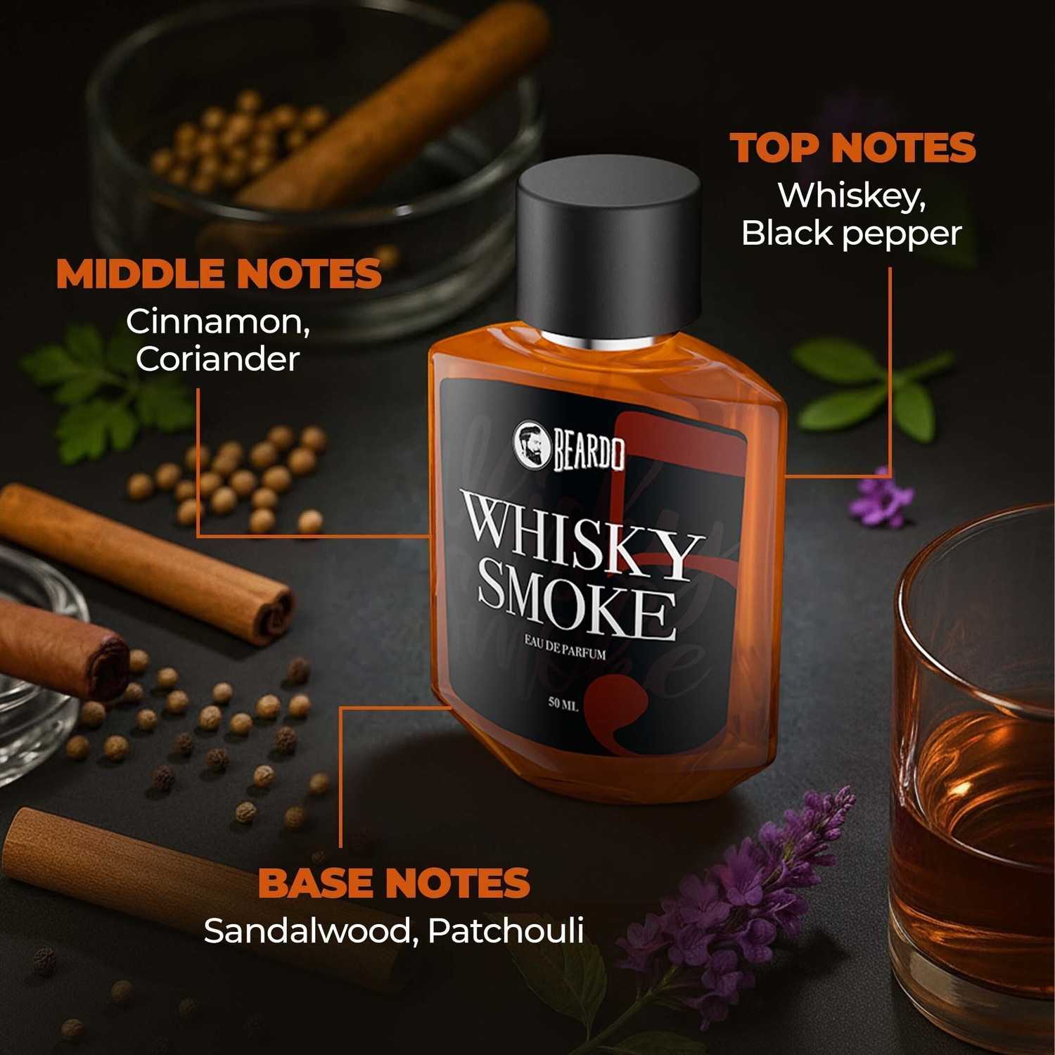 Image of BEARDO Whiskey Smoke Perfume & LSD Perfume EDP (Set of 2) Combo | Strong & Long Lasting Perfume - 100 ml