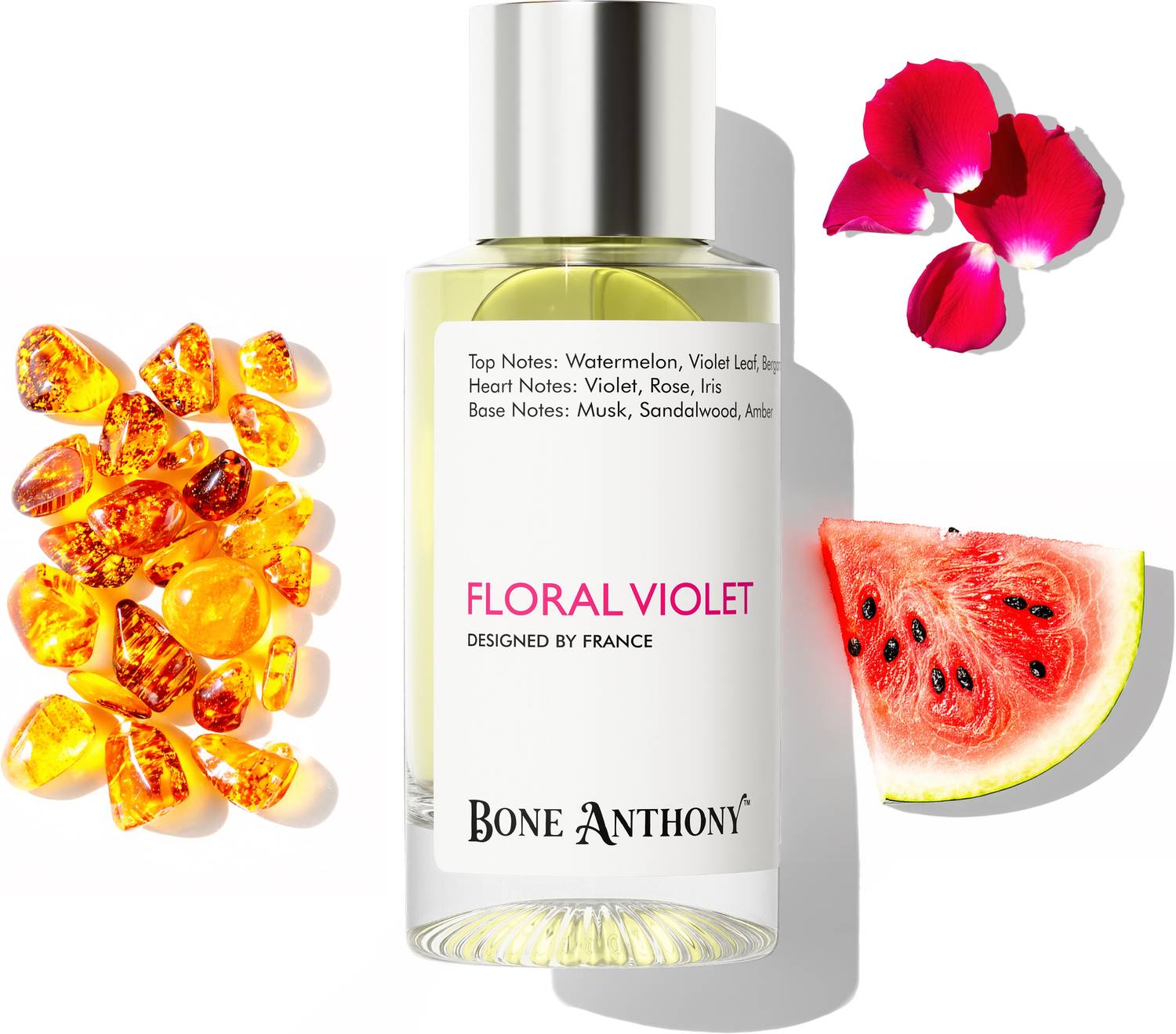 Bone Anthony Floral Violet Luxury Perfume | Luxurious Soft Floral Essence | Long Lasting Eau de Parfum  -  50 ml