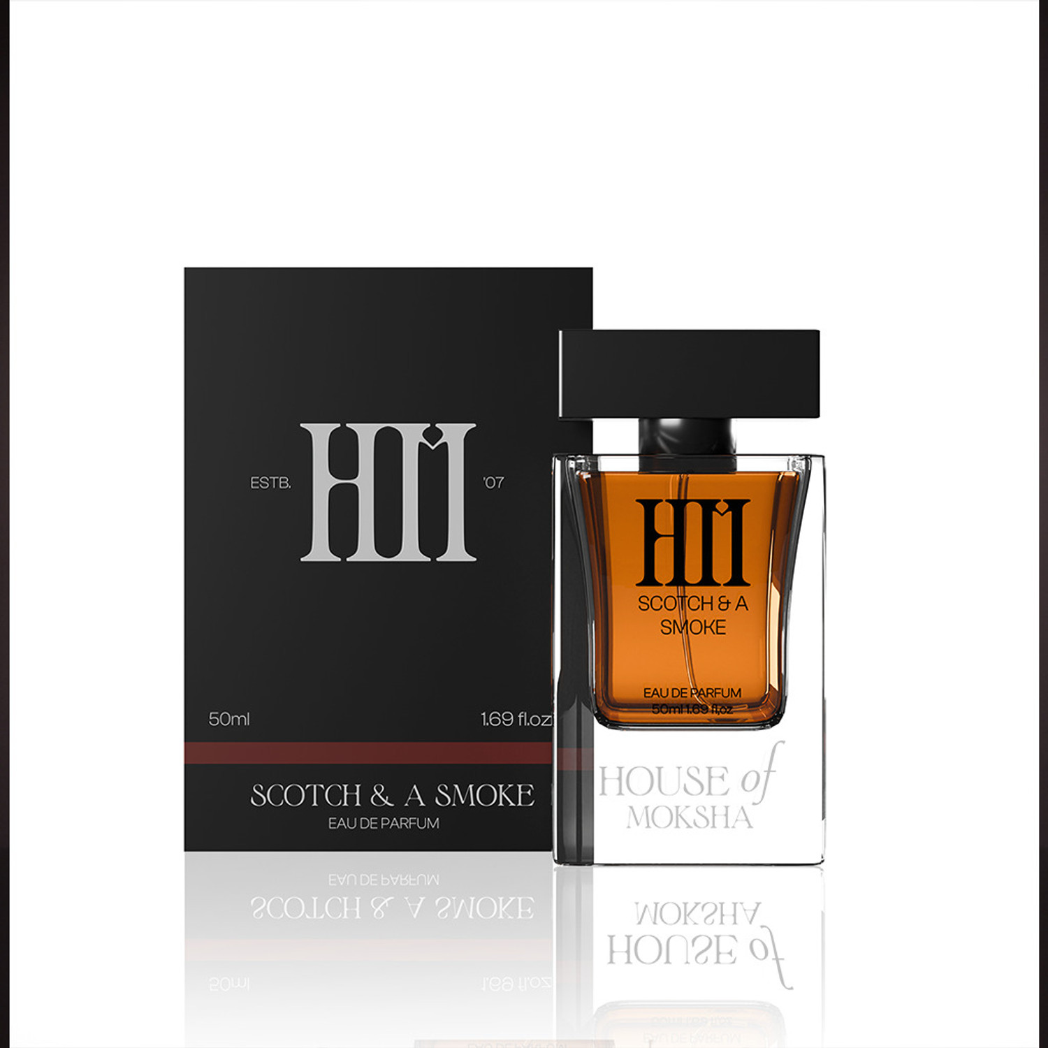 Image of HOM House of Moksha Scotch and A Smoke Perfume Men's Perfume, 50ml Long Lasting Fragrance Perfume - 50 ml