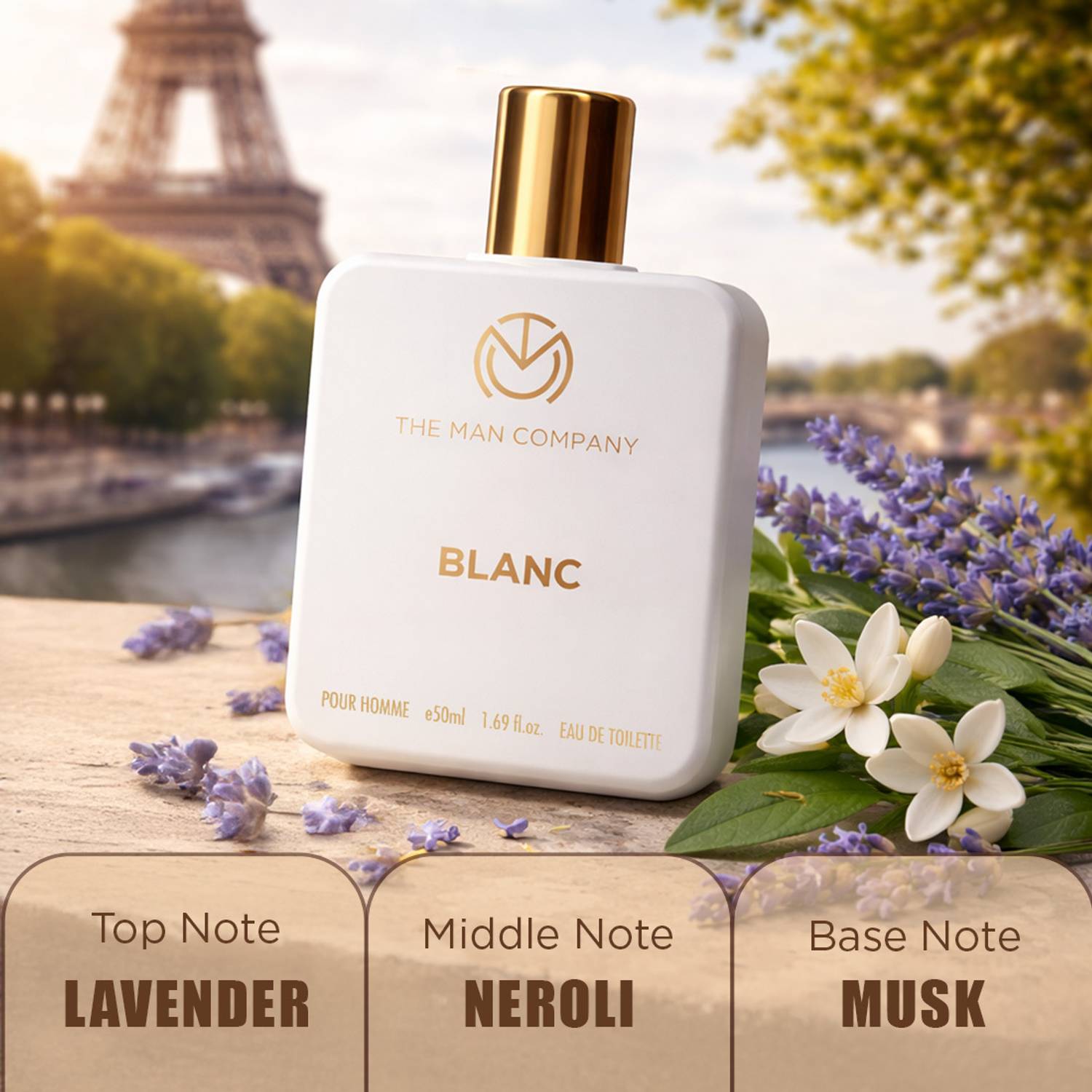 THE MAN COMPANY Blanc EDT 50ml & Body 120ml Combo - Image 3