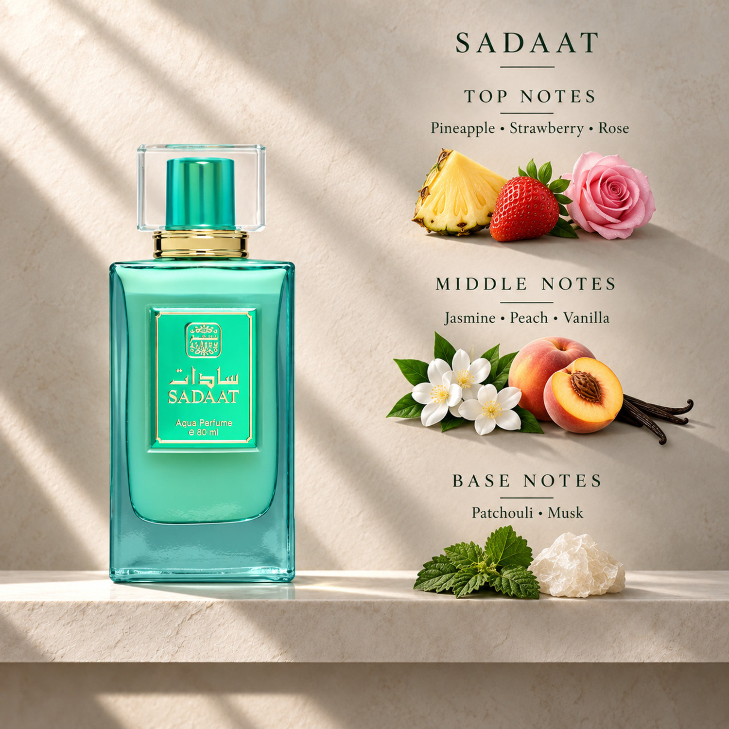 Image of NASEEM Sadaat Aqua Parfum Alcohol Free Long-Lasting Fragrance Eau de Parfum - 80 ml